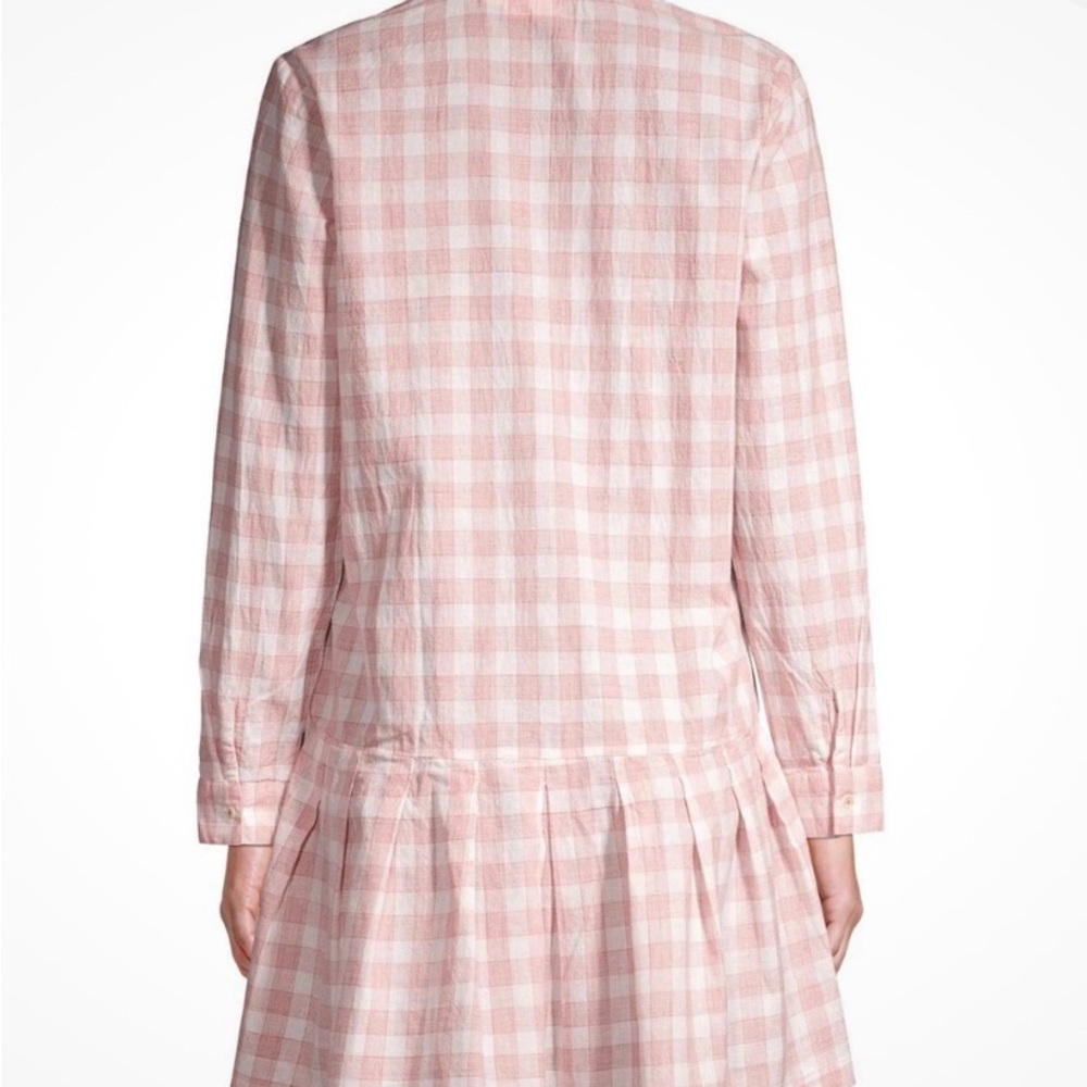 Roller Rabbit Pink and Cream Checkered Shirt Dress - Picture 2 of 4